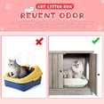 thumbnail image 3 of Cat Litter Box Enclosure, Litter Box Bench for Cleaning, Hidden Wooden Cat House Furniture, Side Entry cat Litter Box Extra Large for Most of Cat Indoor Living Room, Bedroom, 3 of 7