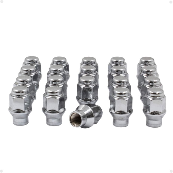 Wheel Accessories Parts Set of 20 Chrome 14x1.5 Lug Nuts Extended Thread 0.31†Shank Length Closed End M14x1.5 ET Bulge Acorn Cone Seat 19mm (3/4") Hex Wheel Lug Nut Kit (20, Chrome, M14x1.5/14 1.5)