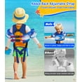 thumbnail image 3 of MoKo Kids Floaties for 13-30lbs/30-70lbs, Water Wing Swimming Training Equipment with Crotch Strap and Whistle, Blue Surf Shark, 3 of 9
