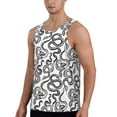 thumbnail image 2 of Xecao Hand Drawn Snake Men's Tank Top Workout Quick Dry Sleeveless Gym Jogging Muscle Shirts Summer Swim Beach Tops, 2 of 9