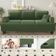 thumbnail image 6 of Furmax 84''W 3 Seat Sofa Couch Wide Armrest Modern Fabric Sofa with USB Charging Ports Corduroy Couch for Living Room,Green, 6 of 7