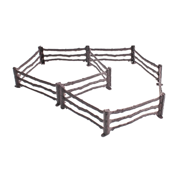 10 mini vallas de juguete decorativas para vallas, potreros, granjas, graneros y potreros. Estilo E