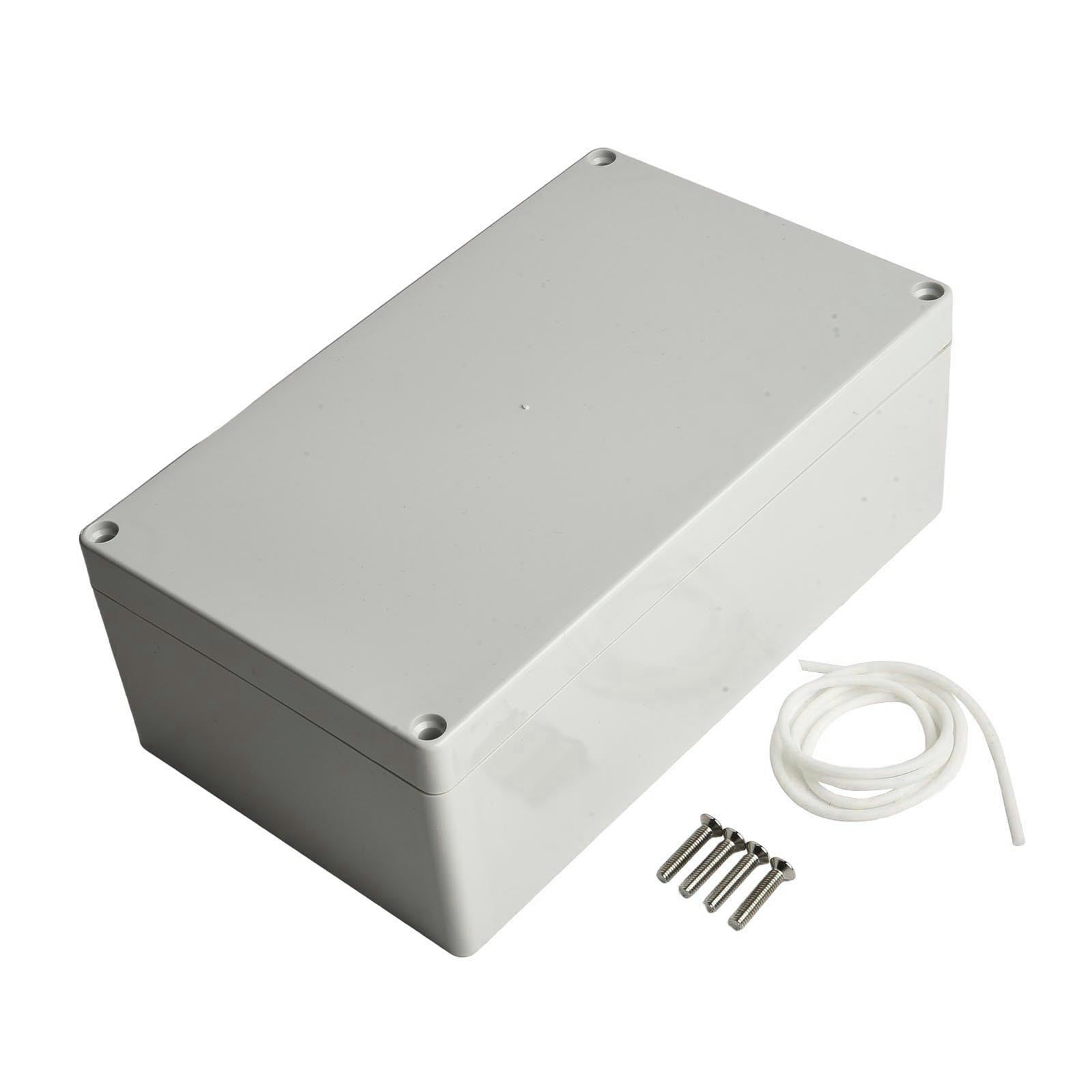 ABS Waterproof Junction Box Electronics Project Enclosure IP67 Rated Plastic Electrical Box with Screws Multiple Sizes for DIY Projects Outdoor Use White