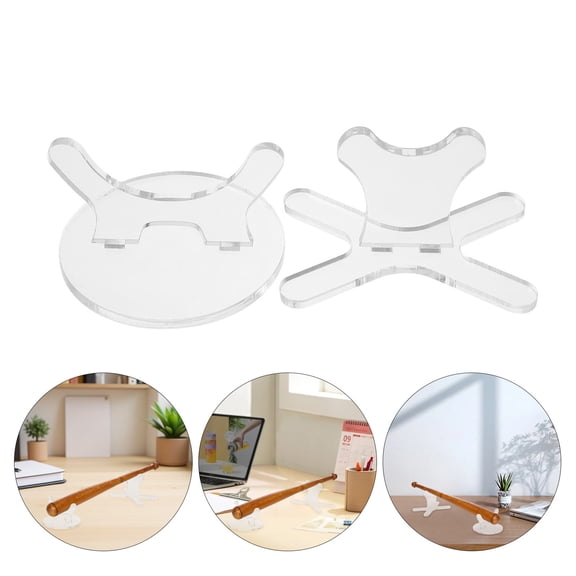 Uonlytech 1Set Transparent Acrylic Baseball Bat Holder Stand Adjustable Display for Desktop Use