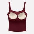 thumbnail image 7 of Padded Tank Tops For Women Sevevn Fashion Women's Summer Casual Solid Color Strap U-shaped Camisoles Bra Tank Tops For Women, 7 of 7