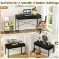 thumbnail image 6 of Costway Modern 2-Drawer Computer Desk wIth Reinforced Heavy-Duty Metal Frame Anti-Tip Kit, 6 of 10