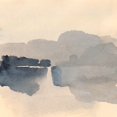thumbnail image 3 of Barnes, Victoria 15x15 Black Modern Framed Museum Art Print Titled - Inky View II, 3 of 5