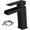 Black With Hose, variant on Waterfall Basin Faucet Bathroom Tilt Deck Mounted Black Silver Tap Cold & Hot Water Mixer Tap Stainless Steel Vanity Sink Faucet