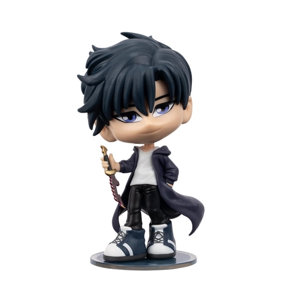 Minifigura Total Anime Sung Jinwoo (Kawaii) de 10 cm con base