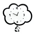 thumbnail image 2 of Reloj de pared de dibujos animados, decoración de pared, acrílico, adorable pequeño panda, péndulo decorativo para dormitorio, habitación de niños,, 2 of 10