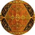 thumbnail image 1 of Ahgly Company Indoor Round Persian Yellow Traditional Area Rugs, 4' Round, 1 of 4