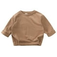 thumbnail image 3 of Godderr Kids Baby Boys Girls Crewneck Tees Toddler Cotton T-Shirt Spring Fall Bottoming Shirt Breathable Tops 1-7 Years Long Sleeve Casual Clothing Unisex, 3 of 6