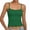 BG33_Dark Green, variant on Womens Tank Top with Built in Bra Adjustable Spaghetti Straps Camisoles Crop Slim Fitted Shirts White 2XL