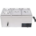 thumbnail image 2 of Electric Bain Marie Steam Table, 850W 4-Pan Countertop Steam Table Food Warmer, 21Qt  Canteen Buffet Steam Table Buffet Warmer 86-185℉ Temp Range for Catering and Restaurants, 2 of 18