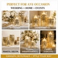 thumbnail image 6 of Koyal Wholesale Gold Ribbed Mercury Glass Vases, Bulk Set of 3, Mercury Vases for Flower Centerpieces, Centerpiece Jars, 6 of 7