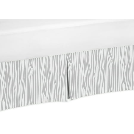 UPC: 0846480044499 | Woodland Animals Collection Woodgrain Print Crib Bed Skirt