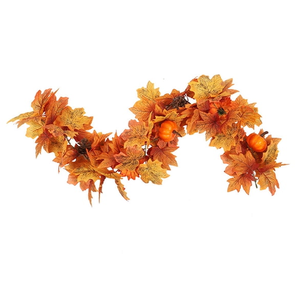 Clearance Under $5 3.28Ft Fall Maple Garland Hanging Vine for Thanksgiving Mantel Decor