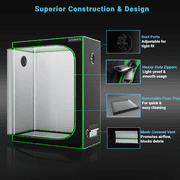 ALPHAGROW Indoor Grow Tent System, 48 x 24 x 60 in, 600D Fabric, 4 in Inline Fan, Carbon Filter, and Black Ducting