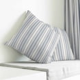 thumbnail image 3 of Vintage Stripes Pillow Covers 16x16 Inch Decorative Throw Pillow Cover, Retro Minimalist Lines Pattern Light Blue Sofa Pillowcases Accent Cushion Case Home Decor Bedroom Living Room, 3 of 6