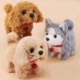 thumbnail image 5 of Cachorro de juguete de peluche, perro electrónico interactivo para mascotas: caminar, ladrar, menear la cola, estirar el animal de compañía para niños Sincero Electrónica, 5 of 5