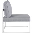 thumbnail image 2 of Modway Fortuna Modern Aluminum Outdoor Armless Chair in White/Gray, 2 of 3