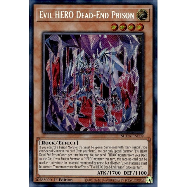 Tarjeta coleccionable YU-GI-OH! Un callejón sin salida para héroes malvados SUDA-EN002