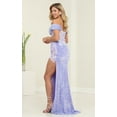 thumbnail image 2 of Women's May Queen Fitted Bodycon Formal Long Dresses Dusty Blue 20, 2 of 5