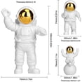 thumbnail image 2 of Adornos de astronauta, decoración de cumpleaños de astronauta, estatua de astronauta, figura de pastel de astronauta, astronauta de resina, decoración de pastel de astronauta, juego de 3, 2 of 5