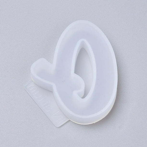 Molde de silicona para manualidades con forma de letra Q. Molde para jabón, resina epoxi y moldes de silicona 3D.