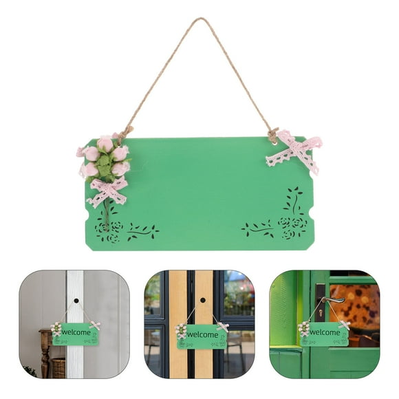 SHOWERORO Double Sided Sign for Business Open House Sign Green 1Pcs Decorative Piece