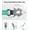 Blue-green, variant on Tactical Dog Leash Heavy Duty, 4-6 FT Shock Absorbing Bungee with 2 Handles for Medium Large Dogs, Metal Frog Clip, Car Seatbelt, Reflective No Pull Lead for Aggressive Pullers