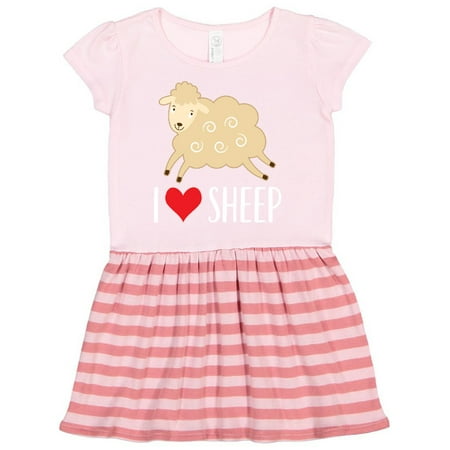

Inktastic I Love Sheep Cute Gift Toddler Girl Dress