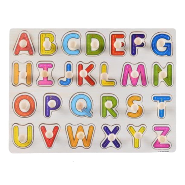 Vogacara Juguete educativo para niños pequeños, juguetes de para agarrar, letras del alfabeto inglés, estudio de aprendizaje preescolar, Juguetes de construcción Tipo 2 Vogacara FN011229-02
