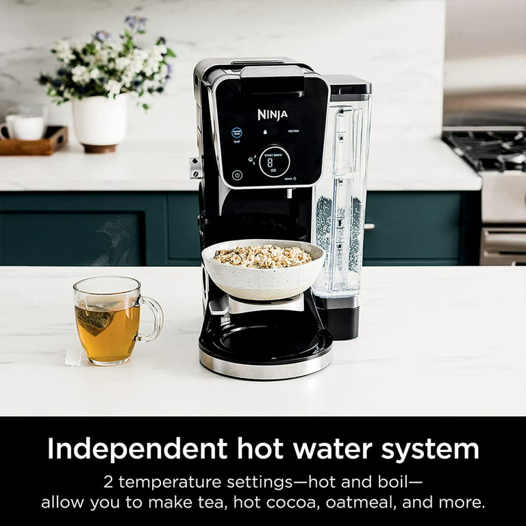 Restored Ninja 12Cup Programmable Coffee Maker with Classic and Rich Brews,  60 oz. Water Reservoir, and Thermal Flavor Extraction (CE201),  Black/Stainless Steel (Refurbished) 