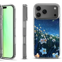 For iPhone 17 Pro Shockproof Protective Phone Case, by OneToughShield - Daffodils Night