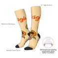 thumbnail image 5 of Picia Women Crew Soft Moisture-wicking Socks Gnomes Happy Thanksgiving Pattern Design Cotton Socks, One Size fit All, 5 of 9