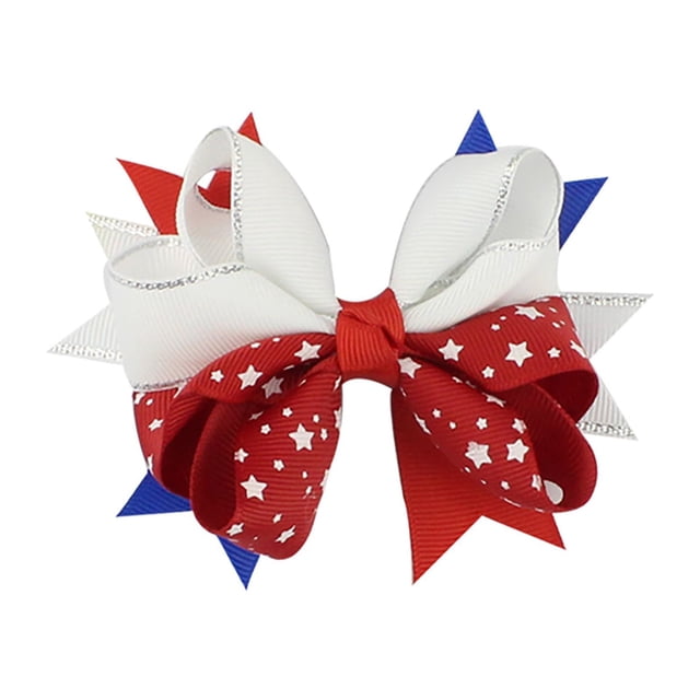 Fiudx Ofertas Flash Artículos En Oferta Coleteros Para El Cabello Para El Día De La Independencia, Moda Patriótica, Accesorios Para El Cabello Para Dama Navideña