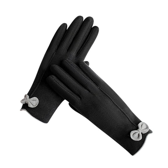 Anckoeil Ski Equipment Warm Gloves And Winter Plus Velvet Thick Wool Mouth Outdoor Riding Driving Sports Screen German Velvet Gloves Women