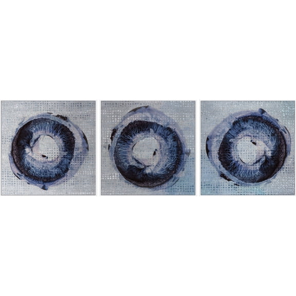 MARMONT HILL Dark Rings Triptych - Multi-Color 3pcs of 32 x 32