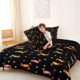 thumbnail image 4 of Homewish Cartoon Pet Dachshund Full Size Comforter Sets,Cute Animal Theme Bedding Comforter Set,Black,Black Reversible,3-Piece,1 Comforter and 2 Pillowcases, 4 of 7