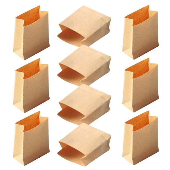 UPGRATOR 10Pcs Tiny Paper Favor Bags Miniature Paper Bags For Children Craft Enthusiasts