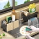 thumbnail image 1 of Organizador de Fregadero de Cocina Gris con Bandeja de Drenaje Automático, Barra para Colgar Toallas y Soporte para Esponja y Cepillo., 1 of 7
