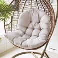 thumbnail image 3 of Silla colgante con forma de huevo con cojín grueso Diseño transpirable Gris claro Sunnimix Cojín del asiento, 3 of 8
