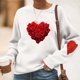 thumbnail image 2 of RKSTN Women's Valentine's Day Sweatshirts Oversized Crewneck Valentines Heart Graphic Print Hoodless Sweatshirt Womens Casual Plus Size Round Neck Loose Comfy Sweatshirt Fall Spring Clothes, 2 of 6