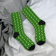 thumbnail image 5 of Daiia Happy St. Patrick's Day Print Crew Socks – Soft Breathable Long Socks for Men & Women, Moisture-Wicking & Comfortable Daily Wear Socks, One-Size Fits Most (US 5-11), 5 of 6