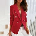 thumbnail image 3 of jjayotai Women's Casual Blazers, Plus Size Long Sleeve Open Front Work Office Fitted Solid Suit Jackets with Pockets, 3 of 9