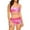 Hot Pink, variant on Womens Bikini Set High Waisted Plus Size Swimsuit One Piece Boho Swimsuit High Waist 2 Piece Swimsuits Bathing Suit Plus Size