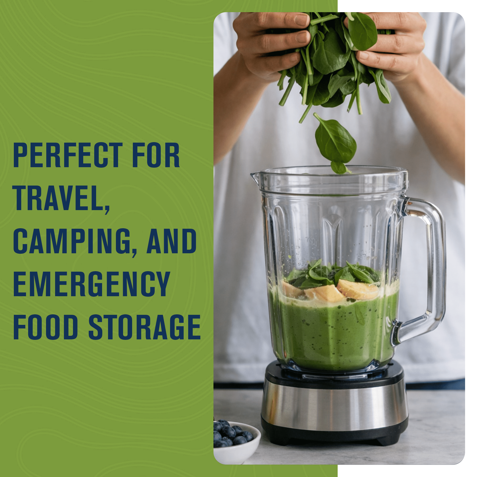 (2 pack) Dehydrated Spinach Flakes Emergency Food Supply, 45 Servings, 25 Year Shelf Life, 15 Calories per Serving - Dehydrated Meals, Survival Food Camping Essentials Can