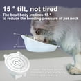 thumbnail image 3 of Ceramic Raised Cat Food Bowls Tilted Elevated Cat Food Bowl, Stress Free, Whisker Fatigue, Backflow Prevention, Dishwasher and Microwave Safe, Food and Water Bowls - type:style4, 3 of 6