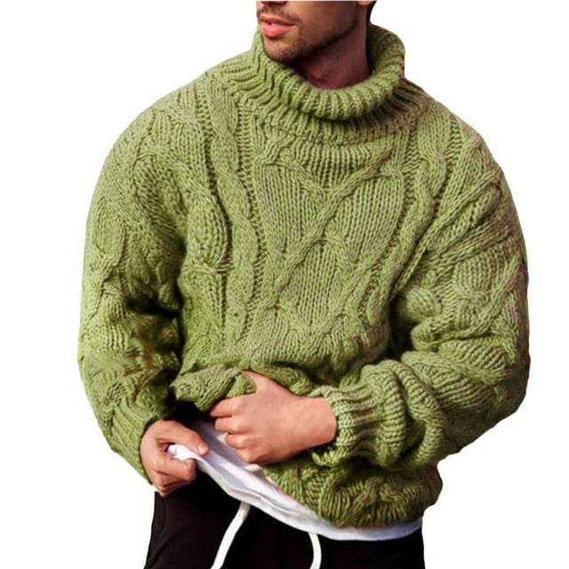 Kcodviy Male Autumn and Winter Trench Coats for Men Long Simple Slim Sweater Solid Float Coat Color Pattern Slim Long Down Coat Sleeved Turtleneck Sweater Lined The Drop Trench Coat Men with Jacket